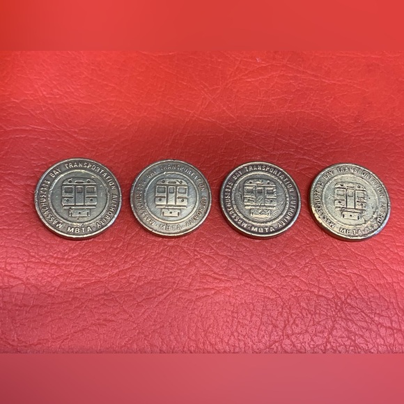 MBTA Subway Tokens (no longer accepted as payment) Lot of 4 - Picture 2 of 4